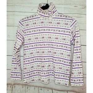 T.K.S Basics Girls %100 Cotton L 14-16 1/2 Sangria Purple Turtleneck Shirt